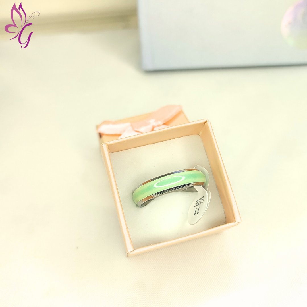 Anillo en acero inoxidable argolla fluorescente (GBR-LUMI-PW0001-117F-04)