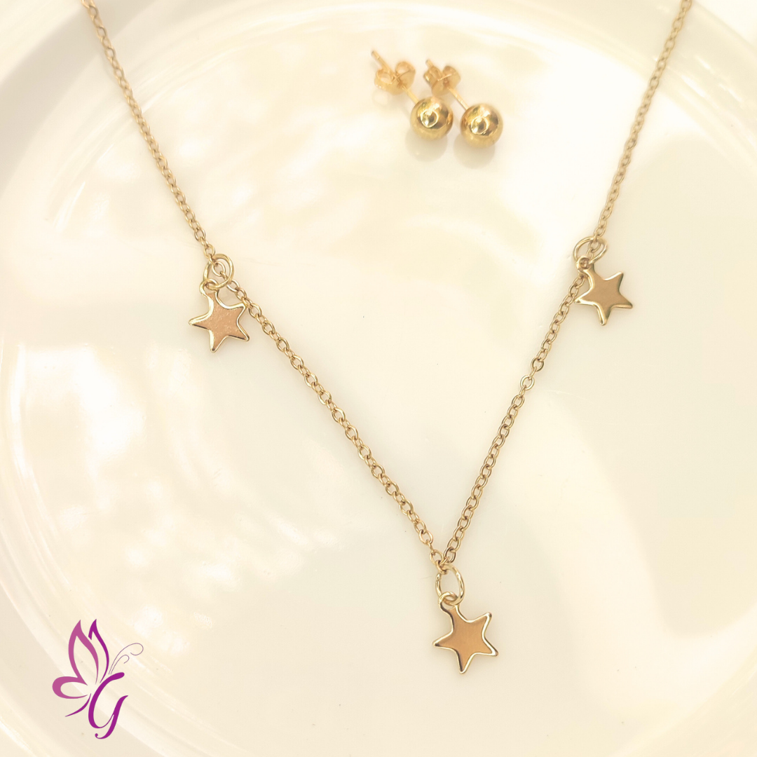 Conjunto de acero inoxidable y estrellas (GBR-STAS-L234-069G)