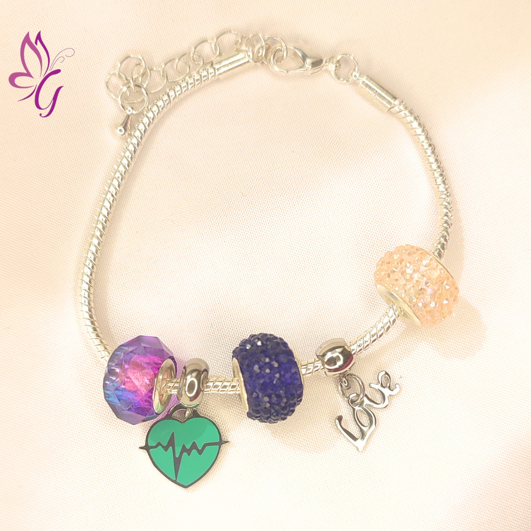Pulsera de platino estilo europeo con Charms (GBR-X-PPJ001Y-01S-OC)