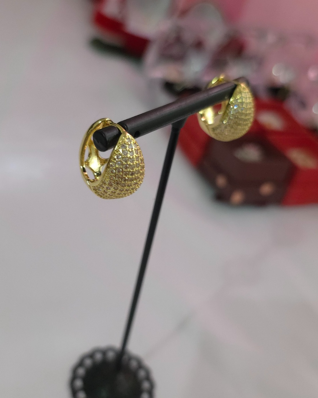 Arete Hoop Dorado- Nice Gold