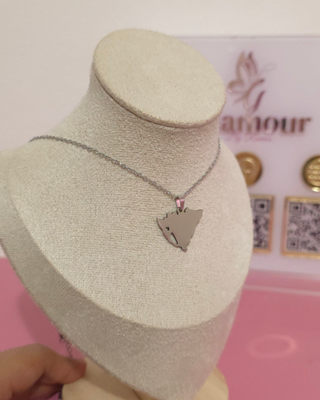 Collar Mi patria Plateado (GBR-NEC-LAK-PLA)