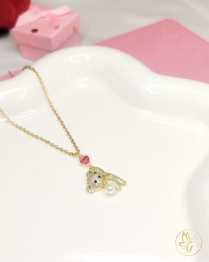 Collar con dije de osito. GBR-KK-A160-14G