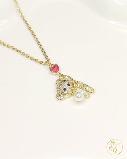 Collar con dije de osito. GBR-KK-A160-14G