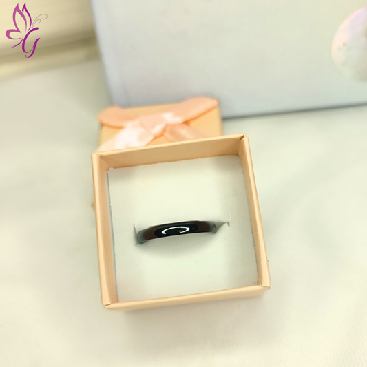 Anillo en acero inoxidable argolla negra (GBR-STAS-I160-D-17mm-B)
