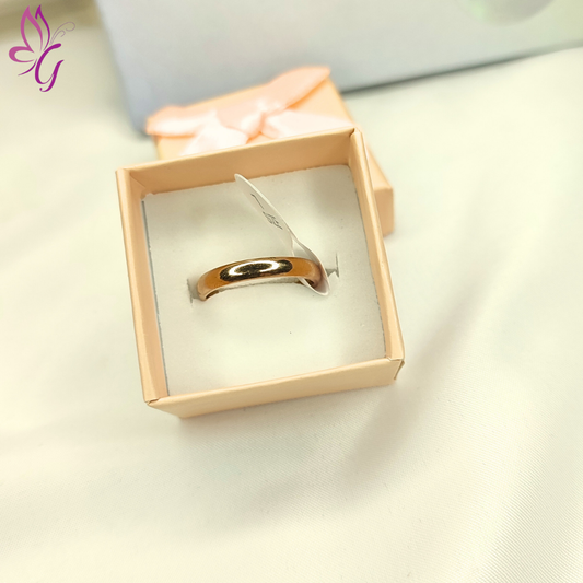 Anillo en acero inoxidable argolla oro rosa (GBR-STAS-I160-D-17mm-RG)