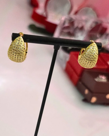 Arete Hoop Dorado- Nice Gold