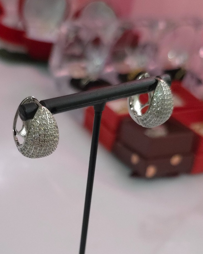 Arete Hoop Plateado - Nice (GBR-EJEW-Q785-07P)